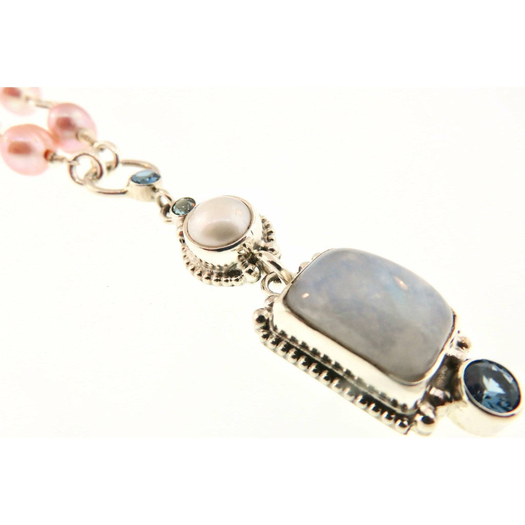 REVE Moonstone and Pearl Cabachon Pendant - ICE