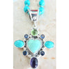 REVE Turquoise & Sterling Silver Gemstone Heart Necklace - ICE