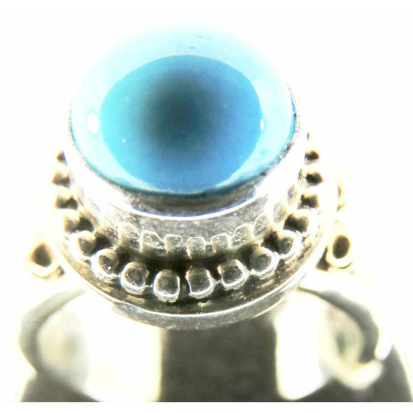 ReveJewelry Turquoise Ring- Sterlling Silver & 14kt - ICE