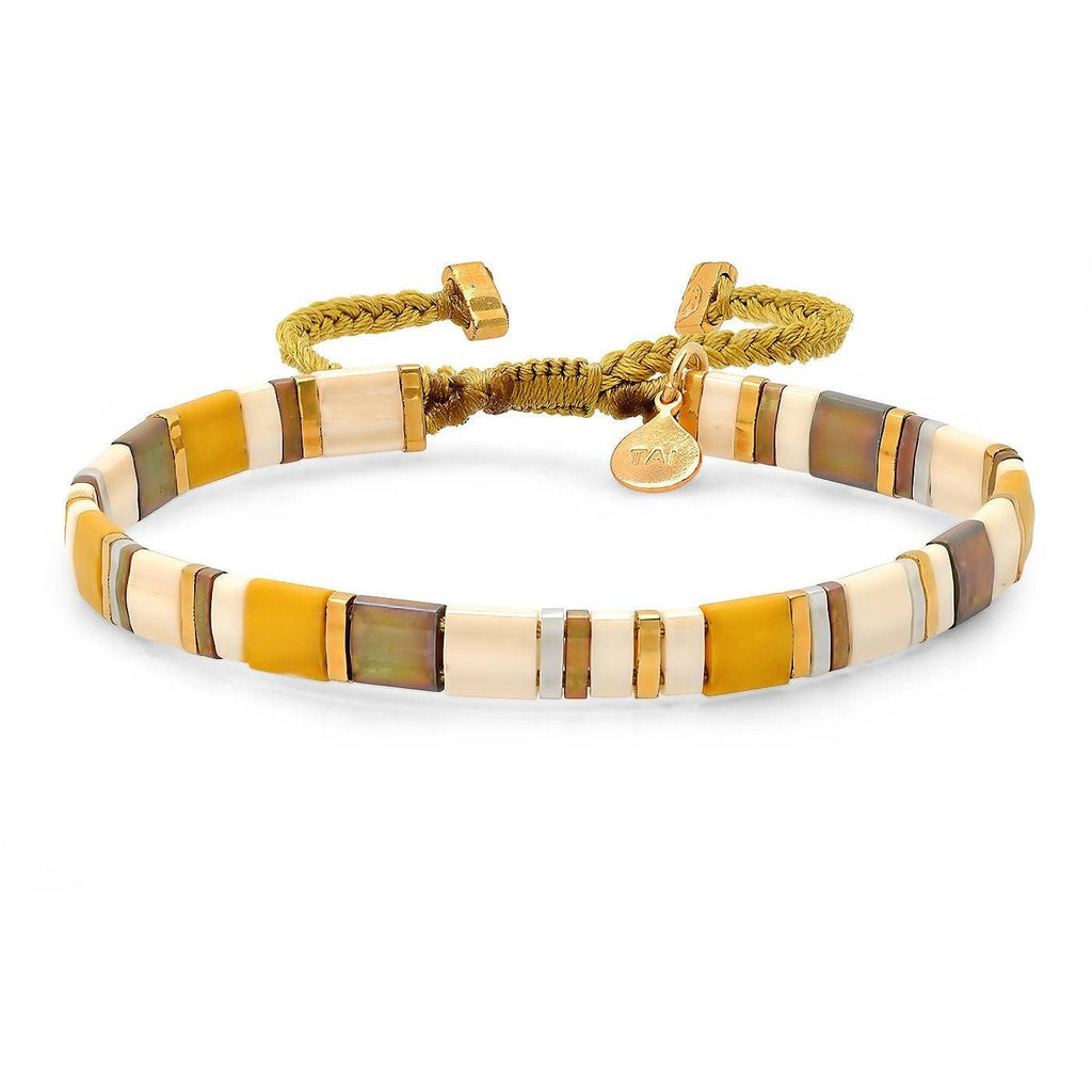 TAI Block Party Bracelet in Grey/Yellow - ICE