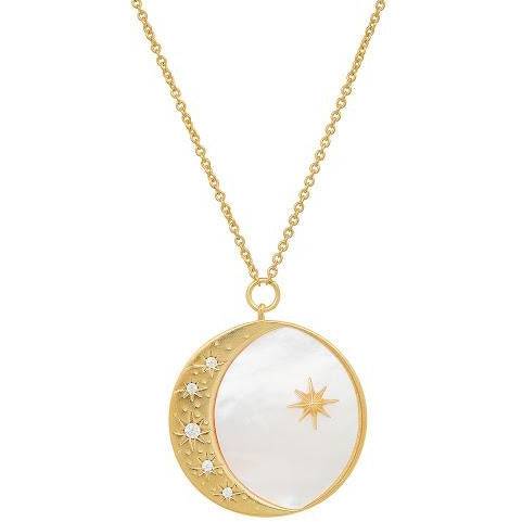 TAI Mother of Pearl Moon and Star Pendant - ICE