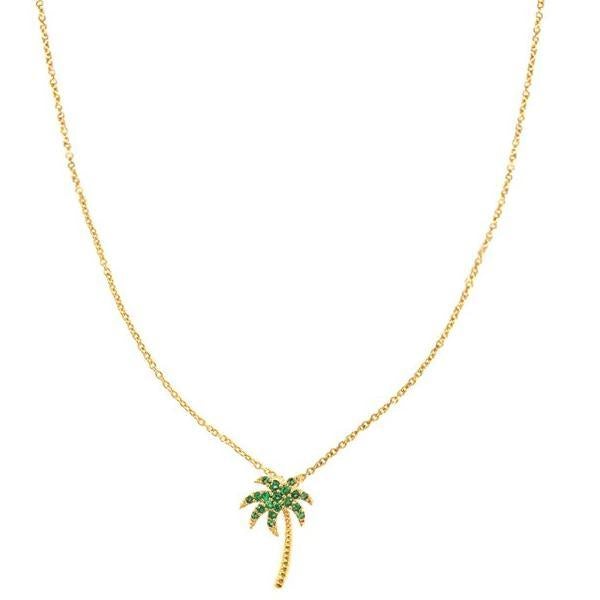 Hawaiian Koa Wood 3D Palm Tree Necklace