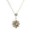 VIRGIN SAINTS AND ANGELS EVITA NECKLACE- LUXE 6MM MOONSTONE - ICE